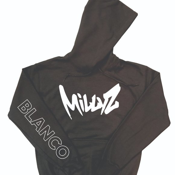 Millyz Hoodie Black (White Design) - Picture 1 of 1